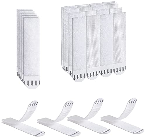 Ainiv 15-Pairs(30 Strips) Adhesive Picture Hanging Strips, Medium 69x19mm Double Side Hook Loop Mounting Tapes for Photo Frame, Damage Free Removable Wall Adhesive Strips for Poster Picture Hanger