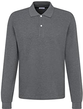 Seidensticker Herren Business Poloshirt Pique - Herren Polohemd Classic - Slim Fit - Langarm - 100% Baumwolle