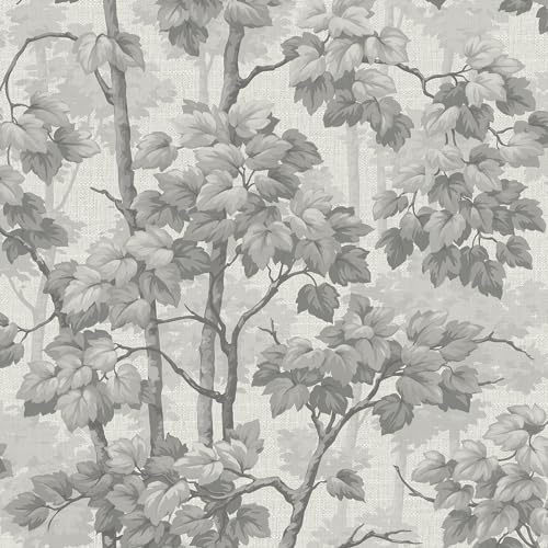 Belgravia Decor Giorgio Tree Soft Silver Wallpaper GB8117 - Italian Vinyl