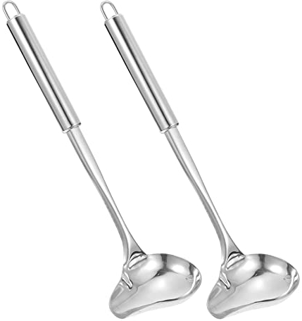KICHOUSE 2pcs Stainless Steel Sauce Spoon Mini Pencils Soup Spoon Stainless Steel Drizzle Spoon Chocolates Spoon Gravy Ladle Mini Chocolates Sugar Spoons Ice Cream Mint Decorate Shengshui