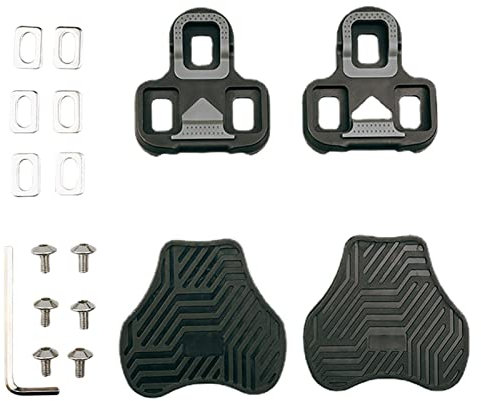 Teksome Spd Cleats, Rennrad-Stollen, Fahrrad-Ersatz-Stollen für SL SM-SH11 (6-Grad-Schwimmer), Indoor-Radfahren & Rennrad-Stollen-Set, voll kompatible SL-Pedale