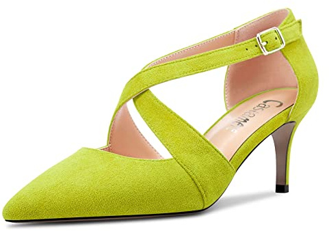 Castamere Mujer Medio Aguja Heel Puntiaguada Punta Pumps Correa Cruzada Sexy Clásico 6.5 CM Heels