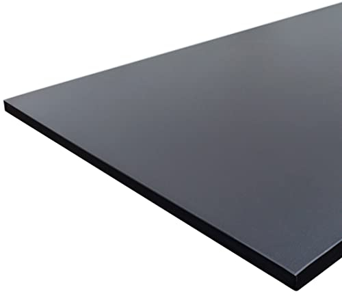 Ergotopia® Tischplatte Schwarz 180 cm, robuste Schreibtischplatte ideal für höhenverstellbare Schreibtische - Holzplatte gefertigt in Deutschland - 25 mm Bürotischplatte
