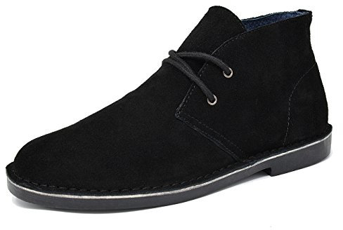 Bruno Marc Botas de Hombre Chukka Vestir Botas Moto Cordones Negro Chukka-1 Talla 40EU/7.5US