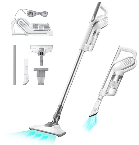 ODIKALA Aspirateur Balai avec Fil, 19500PA/650W Aspirateur,Aspirateur avec 5m Long Câble, Multifonction pour Maison, pour Le Nettoyage en Profondeur des Cheveux, sols durs, moquettes, Voitures