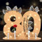 80 Geburtstag Mann und Frau,Geldgeschenke Geburtstag 80 Alles Gute mit LED Lichterkette,Holz Geburtstags-Gästebuch 80.Geburtstag Deko,Coole Geschenkideen zum 80. Geburtstag für männer Tischdeko.