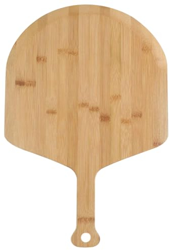 eurNhrN Pizza Peel 12 Inch Bamboo Nonstick Pizza Cutting Board with Long Handle Pizza Paddle Washable Pizza Spatula for Pizza Bread Pie Kitchen Items