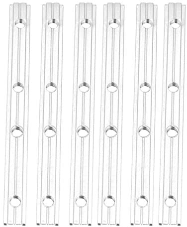 6Pcs Aluminiumprofil 2020 M5, 100x10x5mm Alluminio Acciaio al Carbonio Profilo in Alluminio 2020 Accessori per Estrusione di Alluminio Standard UE