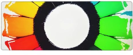 Bunte Kreise, große rutschfeste Tastaturmatte, Gaming-Mauspad, Schreibtischunterlage für Büro und Gaming (80 x 30 cm)