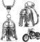 Guardian Bell Motorrad Glöckchen, 2 Stück Motorrad Glocke Glücksbringer,Schutzglocke Engel Reitglocke, Fahrradglocke Motorradglocke Schlüsselanhänger, Motorrad Zubehör