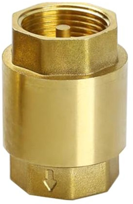 Vielseitiges Messing-Rückschlagventil, strapazierfähig, 2,5 cm, Messing, vertikale Rückschlagventile, einfache Installation, geeignet für Wasser, Öl und mehr