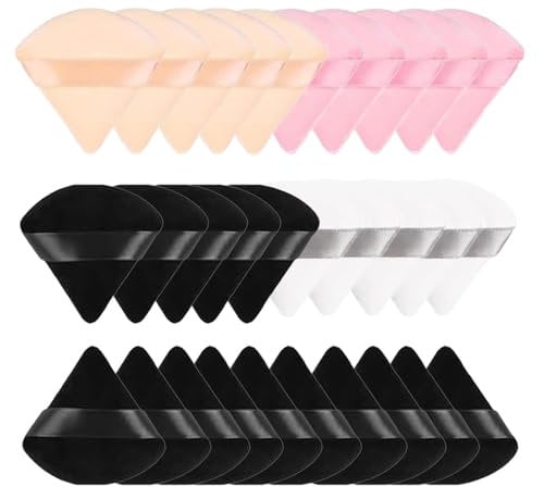 40 Pcs Powder Puffs, Beauty Blenders, Reusable Powder Puff Face Makeup Cosmetics Clean Beauty, Double Sided Super Soft Sponge