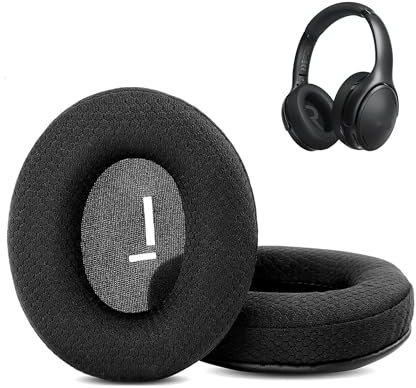 HTINDUSTRY Ohrpolster Ersatzkissen Kompatibel mit Mpow H19 IPO Bluetooth 5.0 Active Noise Cancelling Kopfhörer Ohrpolster mit atmungsaktivem Stoff/hochdichtem Schaum