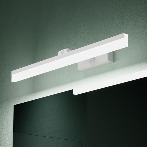 Mai & Mai Spiegelleuchte 60cm LED Badlampe | Spiegellampe, 6000K Badezimmer Lampe | 180° Drehbar Sandweiß 14W Luxaris