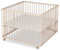 Sämann Laufstall Baby 100x100 cm mit Matratze Cloud Air | TÜV geprüft 2024 | stufenlos höhenverstellbar | Laufgitter Premium | Babybett aus Holz | Krabbelgitter natur
