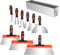 10 Pièces Set Spatule Acier, Couteau à Enduire Spatules en Acier Inoxydable Couteaux à Mastic Multifonctions spatule mastic et un Bac Enduit Pour Masticage, Enlever Papier Peint