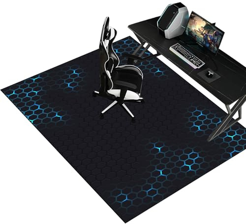 Fzamudng 90 x 120 cm Gaming Chair Mat - Office Chair Mat - Non-slip Rectangle Desk Chair Mat - Floor Protector Mat - Multi-Purpose Chair Mat for Floor Office Desk Hardwood Floors Tile Laminate