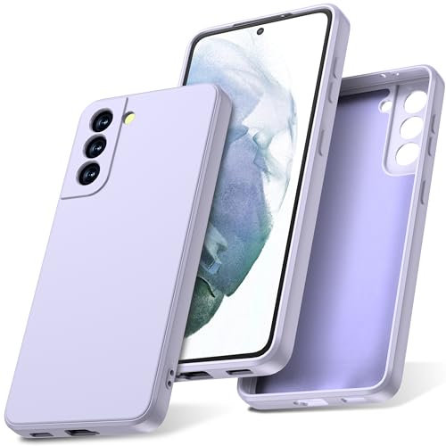 Watana for Samsung Galaxy S21 4G 5G Case, Soft-Touch Silicone Phone Case, Shockproof, DustProof, Antiskid Full Body Armour Phone Cover with Microfiber Lining for samsung S21 4G 5G,Purple