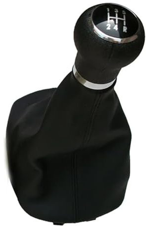 Auto Schaltknauf Für VW Für Passat 3BG 2001 2002 2003 2004 2005 / Manueller 5-Gang-Schaltknauf mit Ledermanschette Auto Schalthebel(5 Speed)