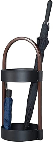Metal Umbrella Stand with 4 Hooks - Vintage Cast Iron Umbrella Holder for Home Office Hostel - Stylish Bronze & Black Design for Canes & Umbrellas