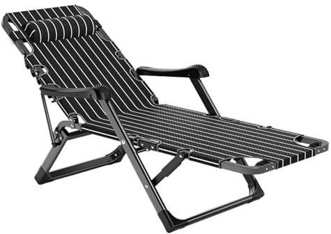 ZHANGshouf Chaise Longue Pliable Zero Lounge, Chaise Longue réglable avec Repose-Pieds, Fauteuil inclinable Portable pour Jardin, Plage, Patio, Balcon et terrasse