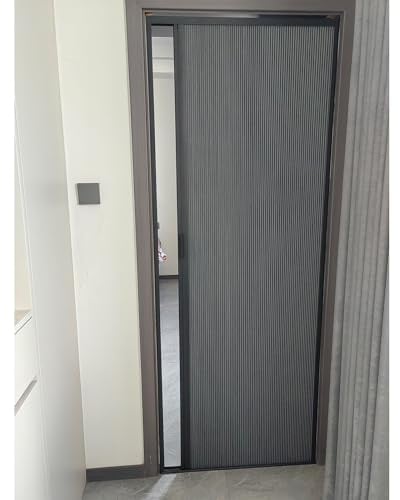 Falttüren Schwarze Wabenfalttür 180 190 200 210 220 Cm Hoch, Wasserdichte Falttüren Für Wohnzimmer/Wohnwagen, Leicht Zu Reinigende Raumteiler, Verdunkelung(65x180cm)