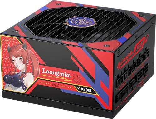 MSI A850GLS MLG Edition, Fuente de alimentación de Juego compacta Totalmente Modular 850 W, 80+ Oro, ATX 3.1 y PCIe 5.1, Cable Nativo Bicolor, 12 V-2 x 6, bajo Ruido, Cables de Cubierta en Relieve