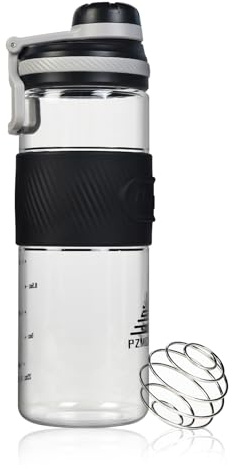 OUOUMUF Protein Shaker Bottle with Mixball Blender 700ml | Leak Proof | Sports Shaker for Protein Shake