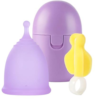 doyouerotic Menstruationstasse aus medizinischem Silikon, Zyklus-Set mit Sterilisator, Reise-Set, weich, wasserdicht, einfach zu bedienen und zu reinigen, bequem, wiederverwendbar, sterilisierbar