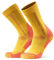 DANISH ENDURANCE Hiking Socks, Breathable Merino Wool Walking Socks, Anti-Blister Cushioning, Unisex, Yellow, 9-12