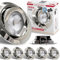 max K O M F O R T - 6x LED Einbaustrahler Ultraflach 5 Watt Chrom schwenkbar 230V Rund warmweiß Deckenstrahler Spot Deckenspot Lumira