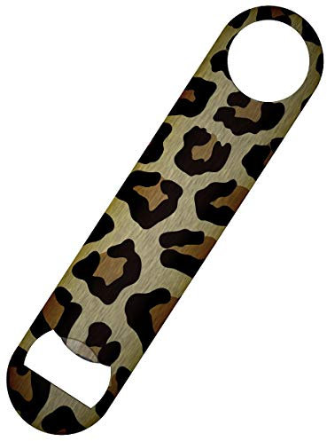 Leopard Print Bar Blade Bottle Opener 18 x 4cm
