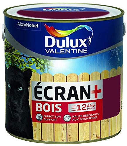 DULUX VALENTINE 5267228 Ecran Bois Satin 2 L Rouge Basque