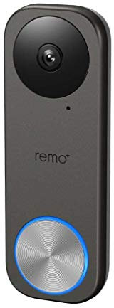 Remo+ RemoBell S Smart Doorbell Camera, videocitofono wireless a 180° con sensore di movimento, conversazione a 2 vie, visione notturna, visualizzazione dal vivo e compatibilità Alexa