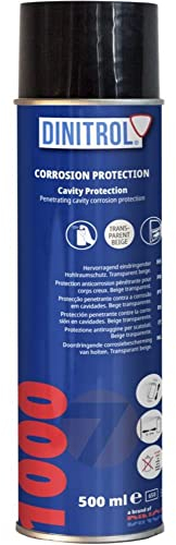 DINITROL® 1000 Cire pénétrante transparente pour cavité – Aérosol 500 ml et paille d'extension de 90 mm