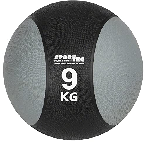 Sport-Tec Medizinball Gewichtsball Trainingsball ø 28 cm, 9 kg, grau