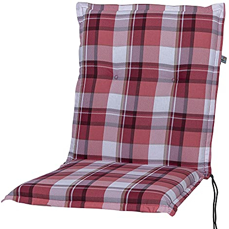 Kettler Polen KETTtex 2396 Auflage Niederlehner Milano rot-weiß kariert 102x49x6 cm Sitzpolster