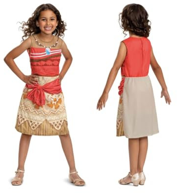 Disney Moana 2 Dress Up für Mädchen von Jakks Pacific, Abenteuer-Outfit Mode für Rollenspiele, offiziell lizenziert von Disney, tolles Geburtstagsgeschenk, Größe XS (3T-4T)