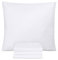 Utopia Bedding - Kissenbezug 80x80 4er Set - Kopfkissenbezug 80 x 80 aus 100% gebürsteter Mikrofaser mit Umschlagverschluss - Falten-, verblassen- und schmutzabweisende Kissenbezüge 80x80 - Weiß