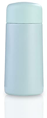 Small Thermal Flask, 150 ml Mini Vacuum Insulated Water Bottle, Stainless Steel Water Bottle Flask, Portable Leakproof Travel Mug for School, Travel, Work, 2.1 * 2.1 * 4.9in, Blue