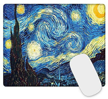 Mauspad Gaming Mousepad with Designs Stitched Edges 26 x 21 x 0.3 cm for PC, Laptop, Home Office (6081)