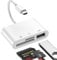 SD Card Reader, USB C Micro SD Card Reader, Memory Card Reader, Type C SD/TF Card Reader, Compatible with MacBook, Laptops, Galaxy Phones and More (White)