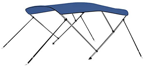 Mogou Toldo Bimini de 3 Arcos, Bimini para Barcos, Toldos Barco, Funda para Barco, Funda para Barcofunda para Barco, Azul 183x196x137 cm