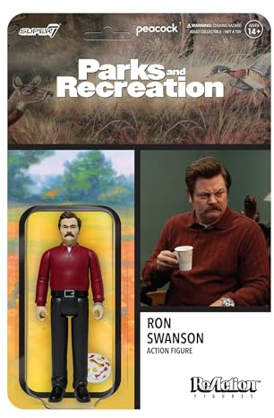 Super7 Parks and Recreation Ron Swanson 3.75 in Reaction Figure