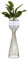 HowHomely Moderne Blumenständer Metall 68 cm Hoch mit Weiß Blumentopf Rund 18 cm Ø auf Robuste Gold Ständer - Pflanzenständer zur Dekoration Innenräumen
