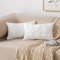 MIULEE 2er Set Kissenbezug Zierkissen Wolle Kissenbezüge Samt Fellkissen kissenhülle kuschelkissen Boho Deko Kissen Flauschig Sofakissen Dekokissen für Sofa Schlafzimmer 40x60 cm Weiß
