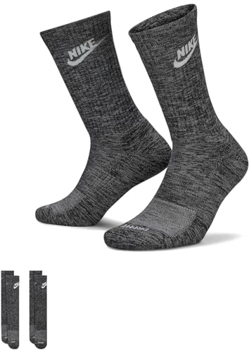 NIKE DH3778-010 Everyday Plus Cushioned Socks Unisex Black/White M