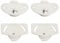cyclingcolors 2X Sliding Door Roller Gear kit Pulley Plastic Track Panel Wardrobe Furniture, White