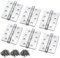 Bwintech 3 Pairs 100 x 75 x 2.7mm (4 inch) Polished Chrome Hinge for Fire Door, Steel Fire Rated Internal Door Hinges, Ball Bearing Hinge for Internal Use in Residential and Commercial Buildings