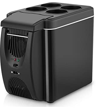 DieffematicBX Nevera Pequeña Car Refrigerator Freezer Heater 6L Mini Car Freezer Cooler Warmer Portable Electric Fridge Icebox Travel Refrigerator